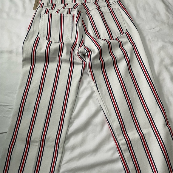 Reformation // Roper Pants // Size 29 // White Red Blue // Wide Leg - Picture 4 of 6